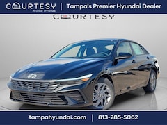 2026 Hyundai Elantra Hybrid Blue Sedan