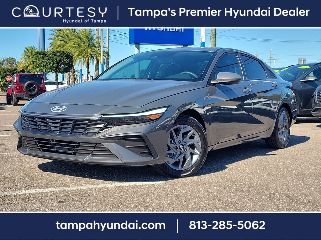 Certified 2025 Hyundai Elantra Hybrid Blue Sedan