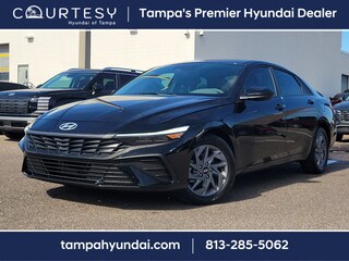 2025 Hyundai Elantra Hybrid Blue Sedan