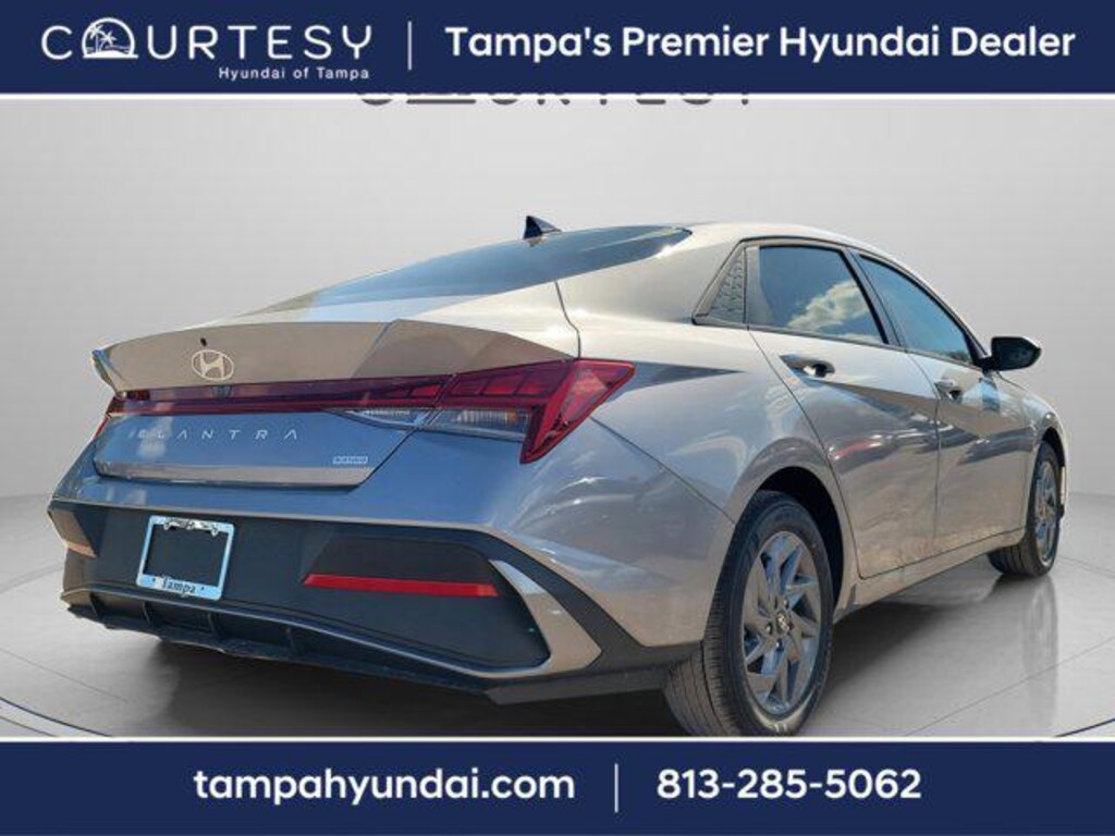 New 2026 Hyundai Elantra Hybrid Blue Sedan