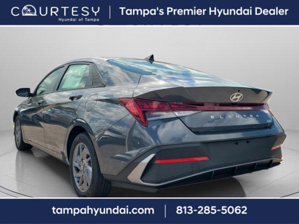 New 2025 Hyundai Elantra Hybrid Blue Sedan