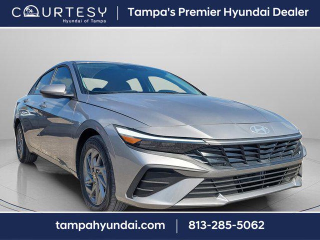 New 2026 Hyundai Elantra Hybrid Blue Sedan