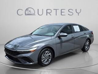 2025 Hyundai Elantra Hybrid Blue Sedan
