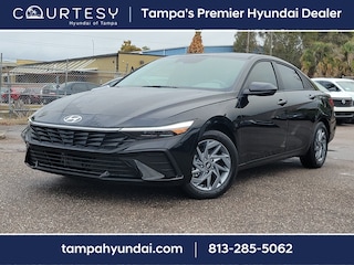 2025 Hyundai Elantra Hybrid Blue Sedan