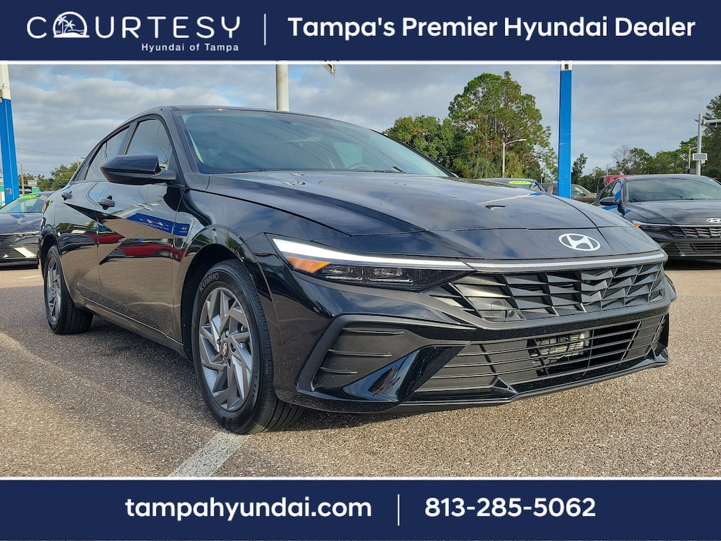 Certified 2025 Hyundai Elantra Hybrid Blue Sedan