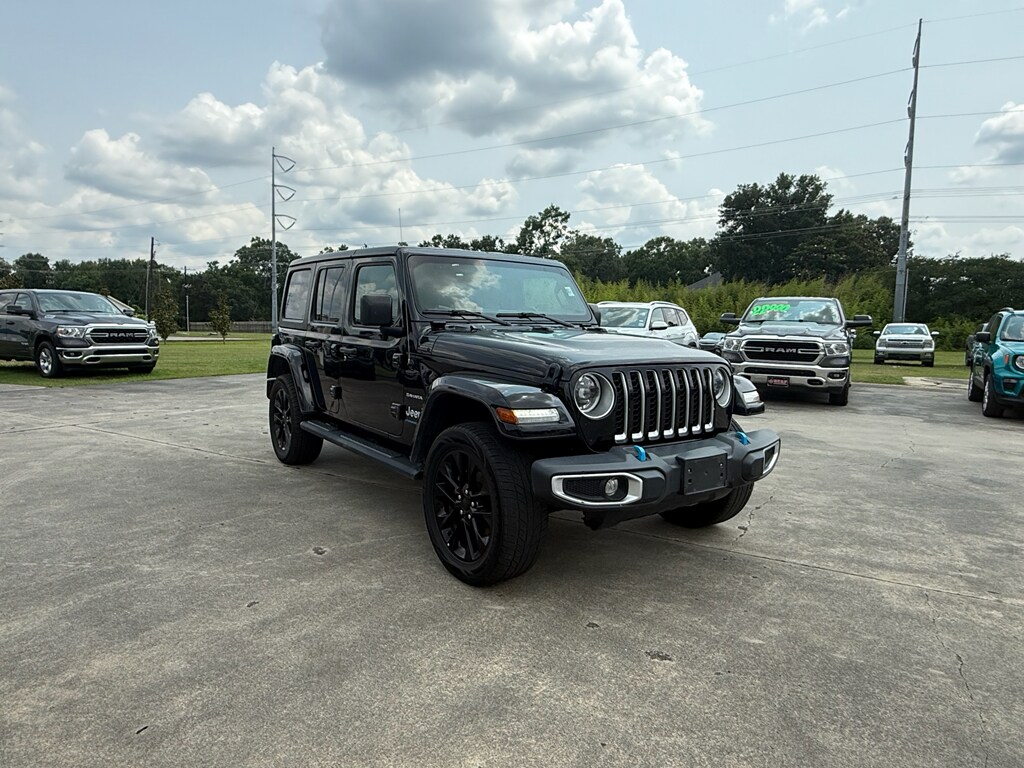 Used 2023 Jeep Wrangler 4xe Sahara 4XE with VIN 1C4JJXP65PW630625 for sale in Lafayette, LA