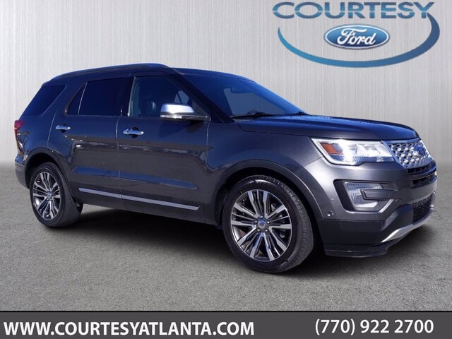 Certified 2017 Ford Explorer Platinum with VIN 1FM5K8HT4HGA87896 for sale in Conyers, GA