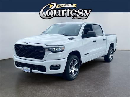 Featured new 2025 Ram 1500 TRADESMAN CREW CAB 4X4 5'7 BOX Pickup for sale in Danville, IL