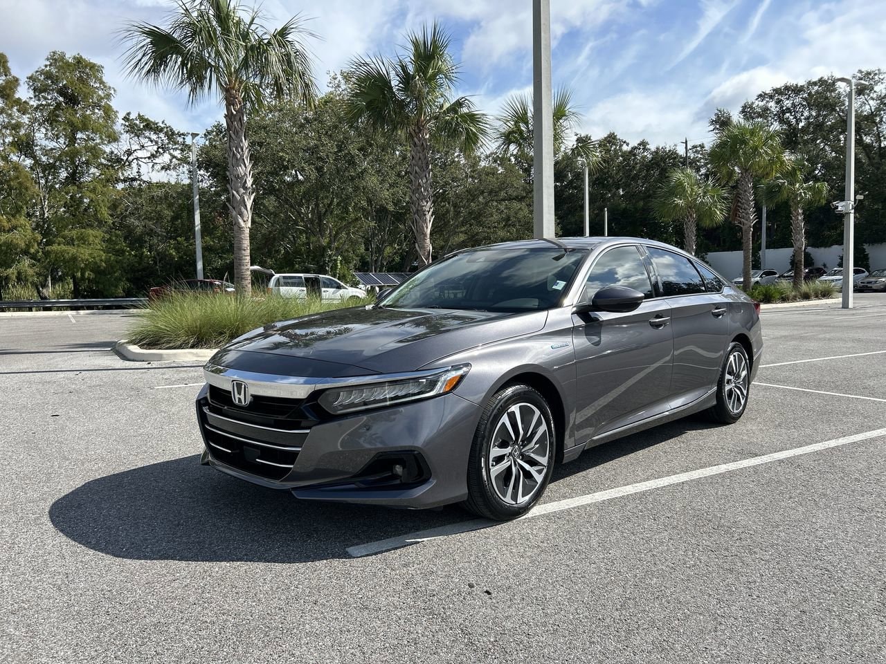 Certified 2022 Honda Accord Hybrid EX-L with VIN 1HGCV3F59NA001329 for sale in Palm Harbor, FL