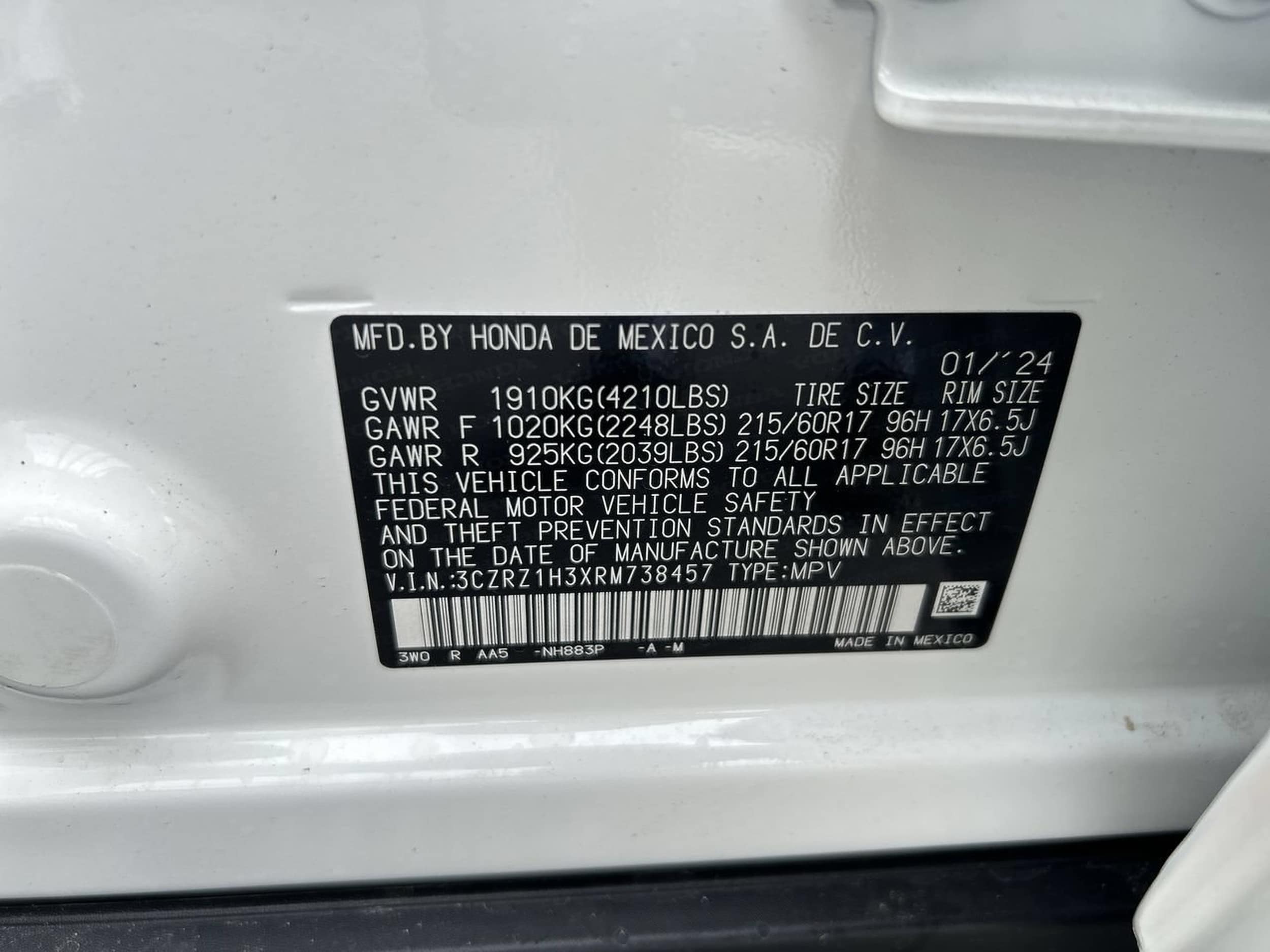 2024 Honda HR-V LX - Photo 21