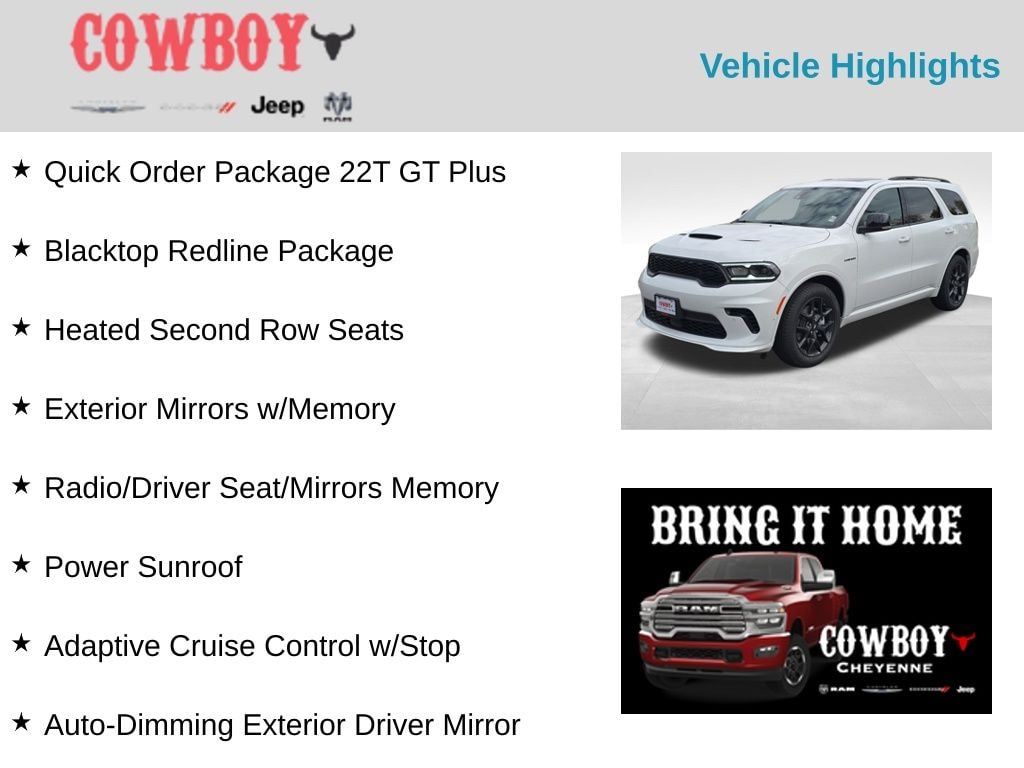 New 2026 Dodge Durango GT HEMI V8 Sport Utility