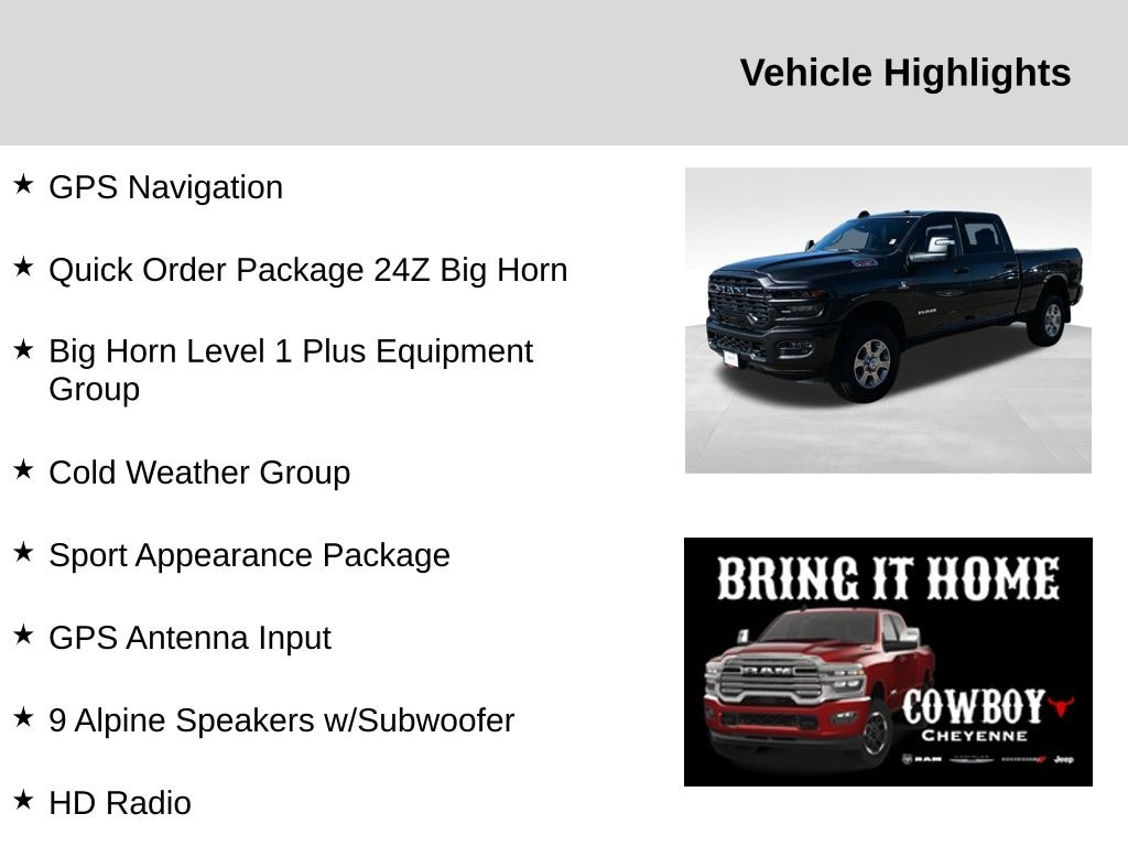 New 2025 Ram 2500 Big Horn Pickup