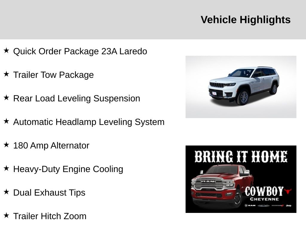 New 2025 Jeep Grand Cherokee L Laredo Sport Utility