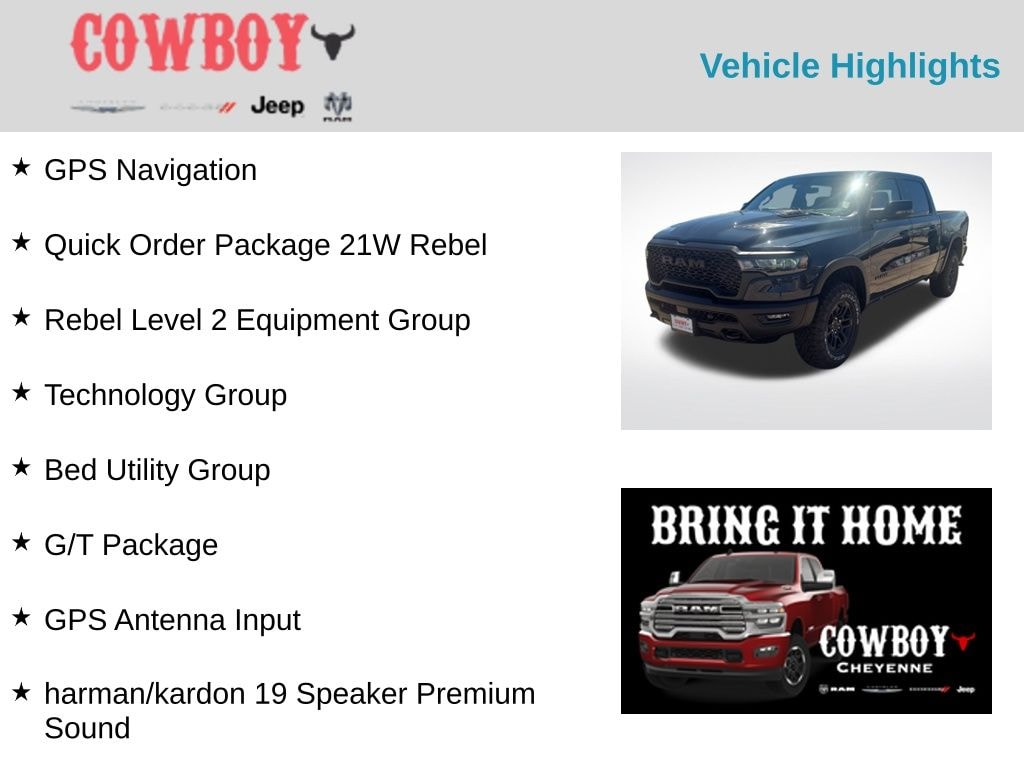 New 2026 Ram 1500 Rebel Pickup