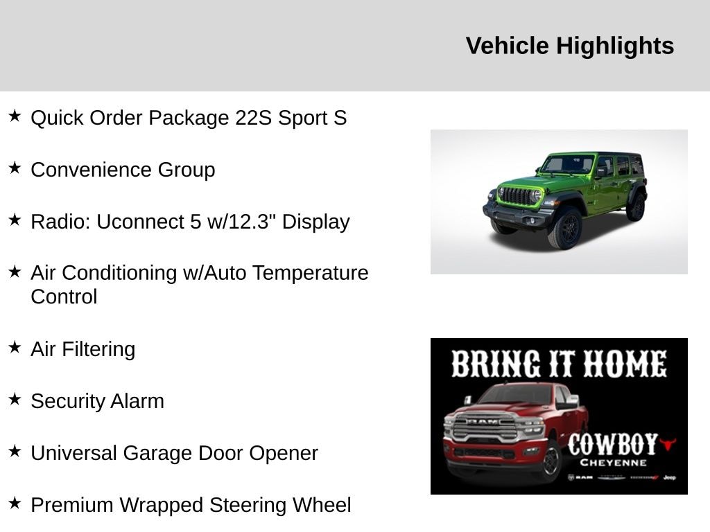 New 2025 Jeep Wrangler Sport Sport Utility