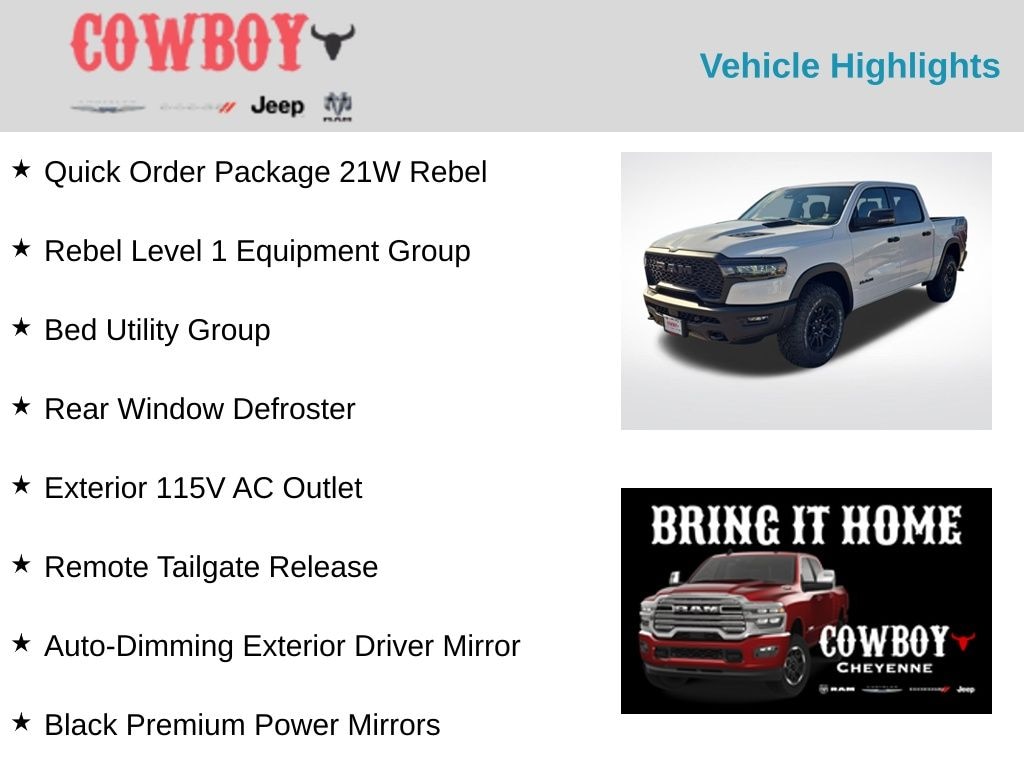 New 2026 Ram 1500 Rebel Pickup