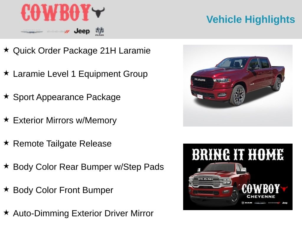 New 2026 Ram 1500 Laramie Pickup