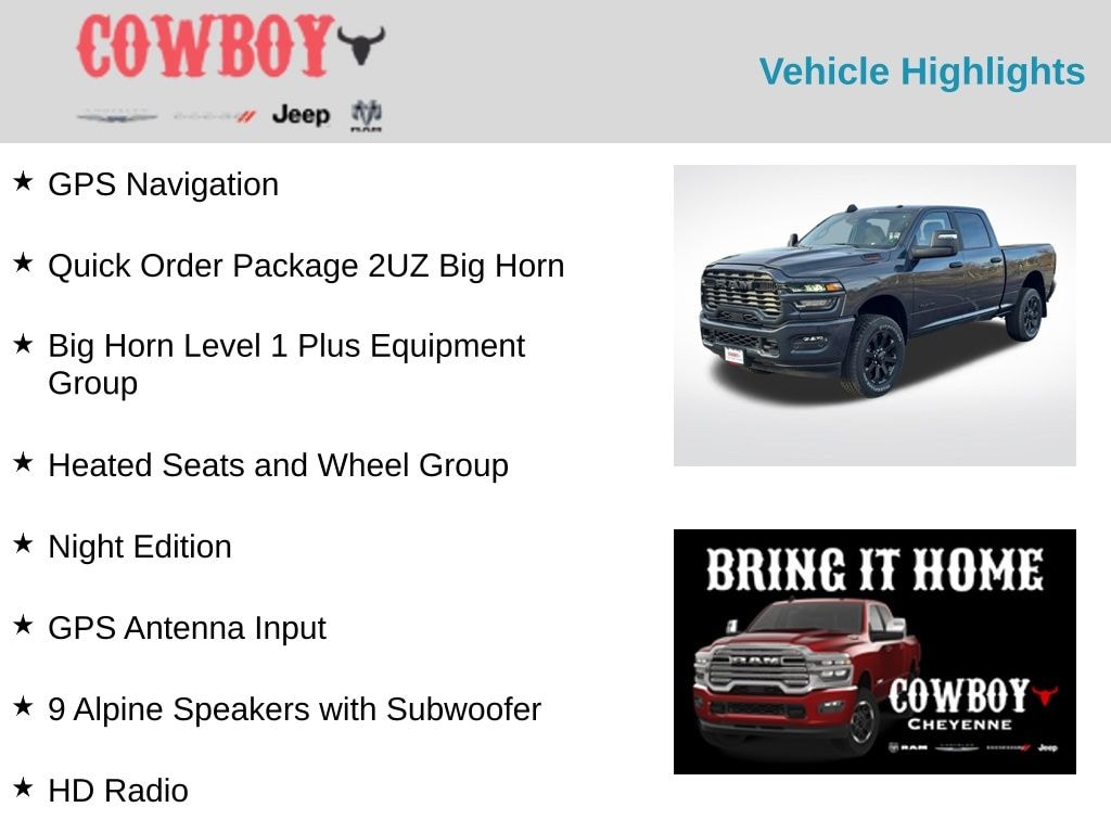 New 2026 Ram 2500 Big Horn Pickup
