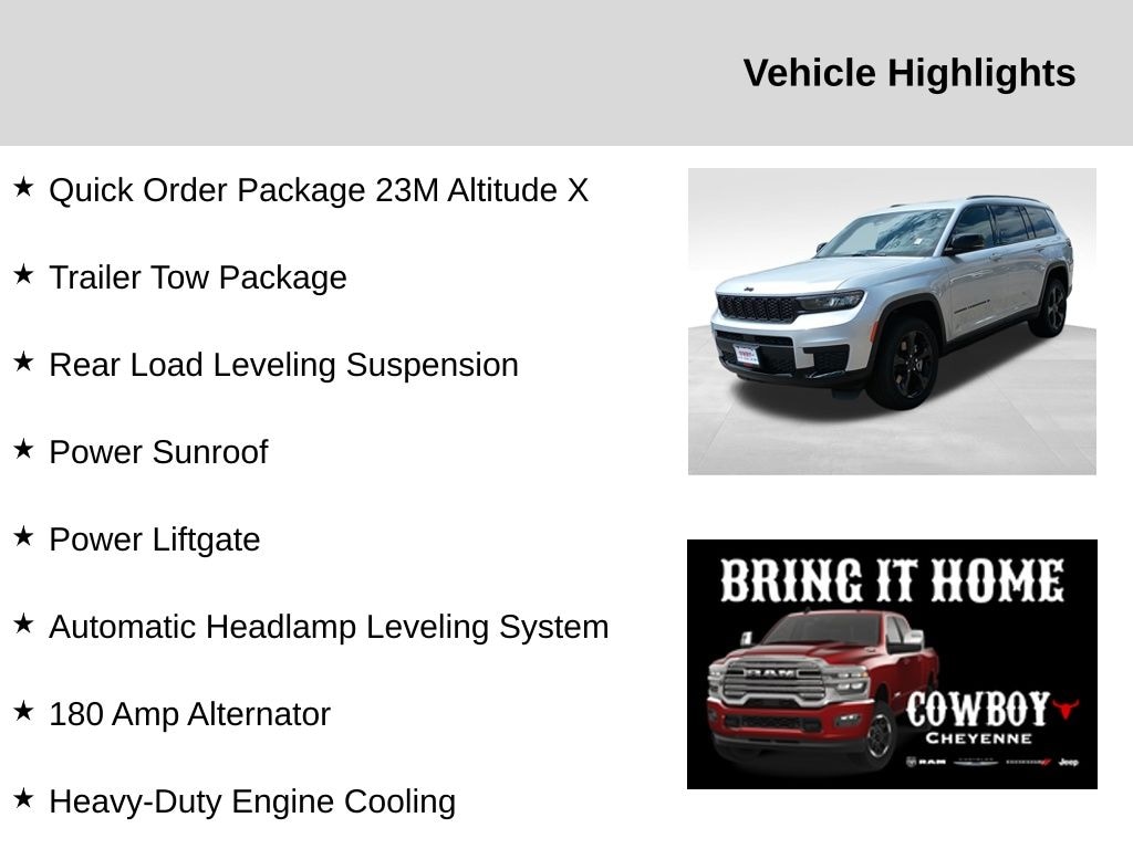 New 2025 Jeep Grand Cherokee L Laredo Sport Utility