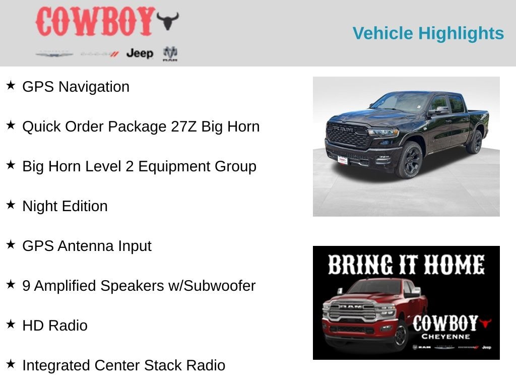 New 2026 Ram 1500 Big Horn/Lone Star Pickup
