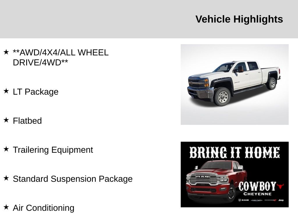 Used 2015 Chevrolet Silverado 3500HD LT Truck Crew Cab
