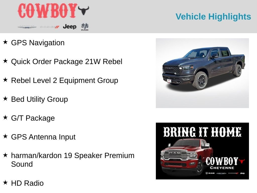 New 2026 Ram 1500 Rebel Pickup