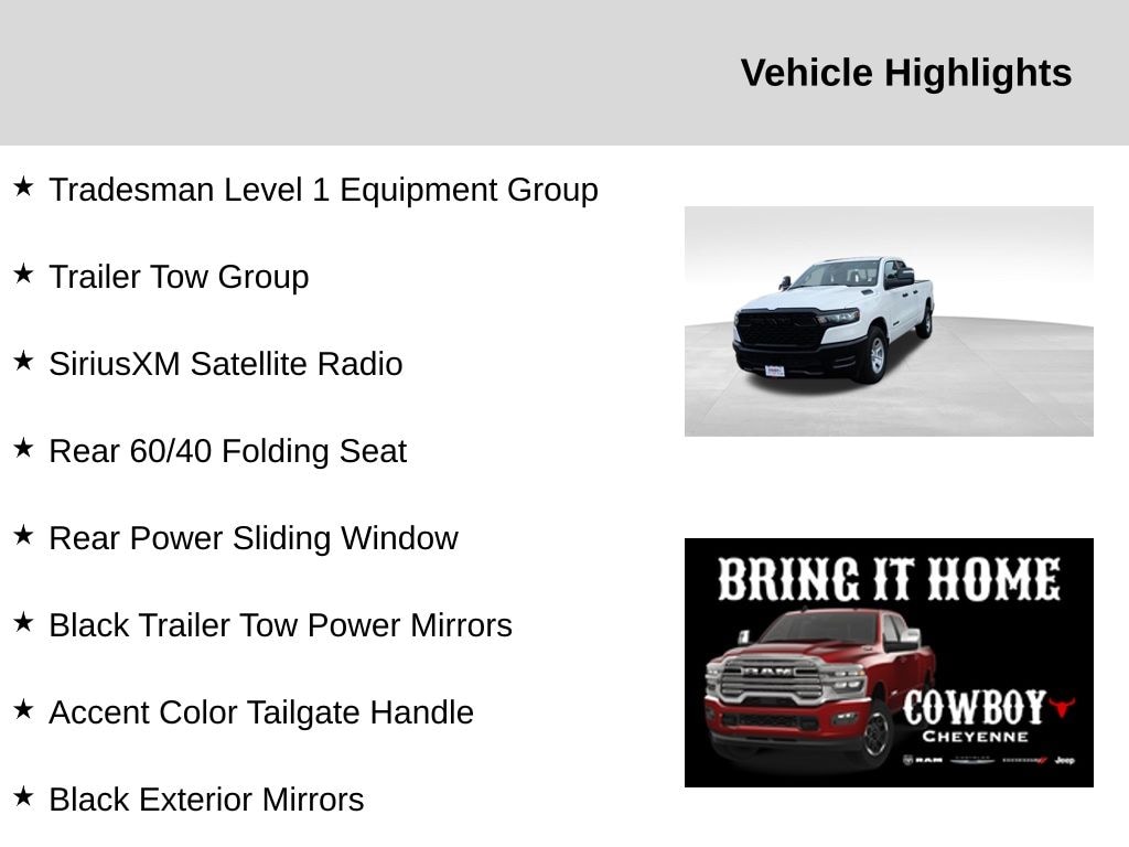 New 2025 Ram 1500 Tradesman Pickup