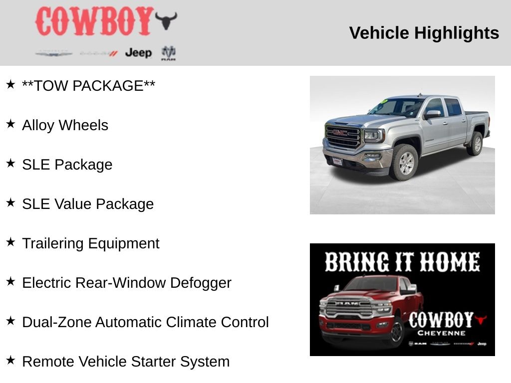 Used 2017 GMC Sierra 1500 SLE Truck Crew Cab