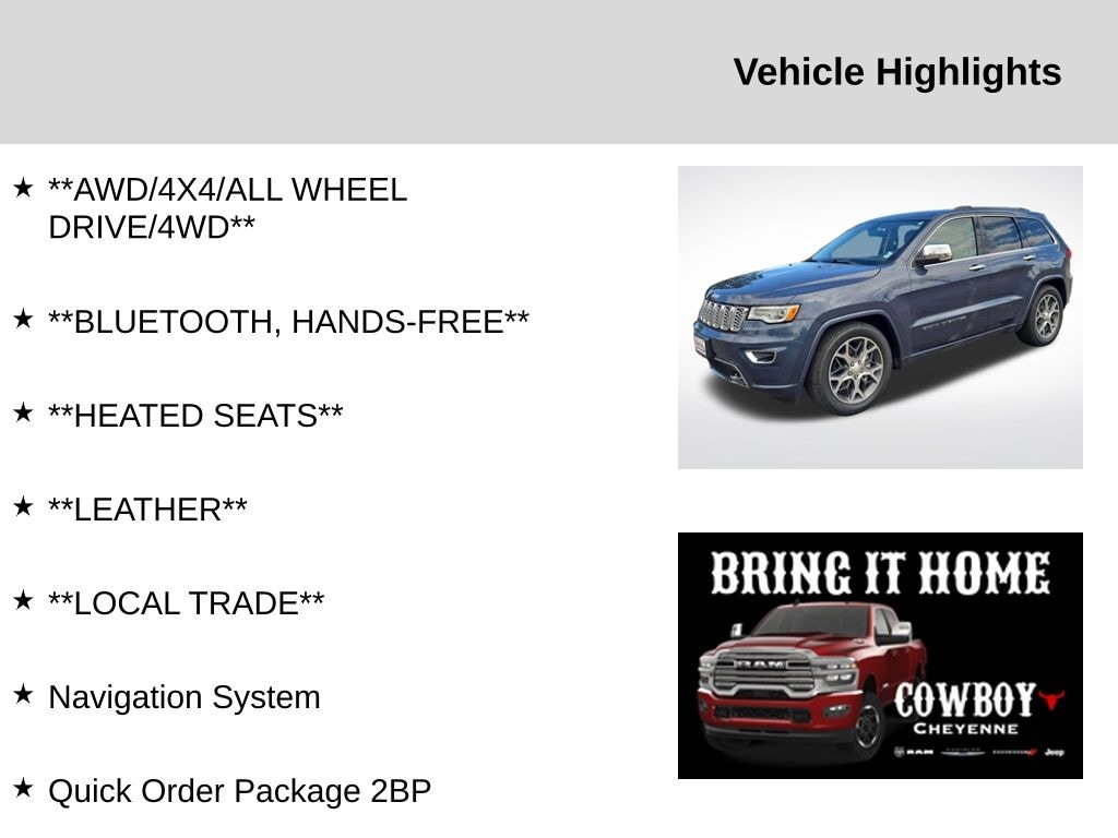 Used 2019 Jeep Grand Cherokee Overland SUV