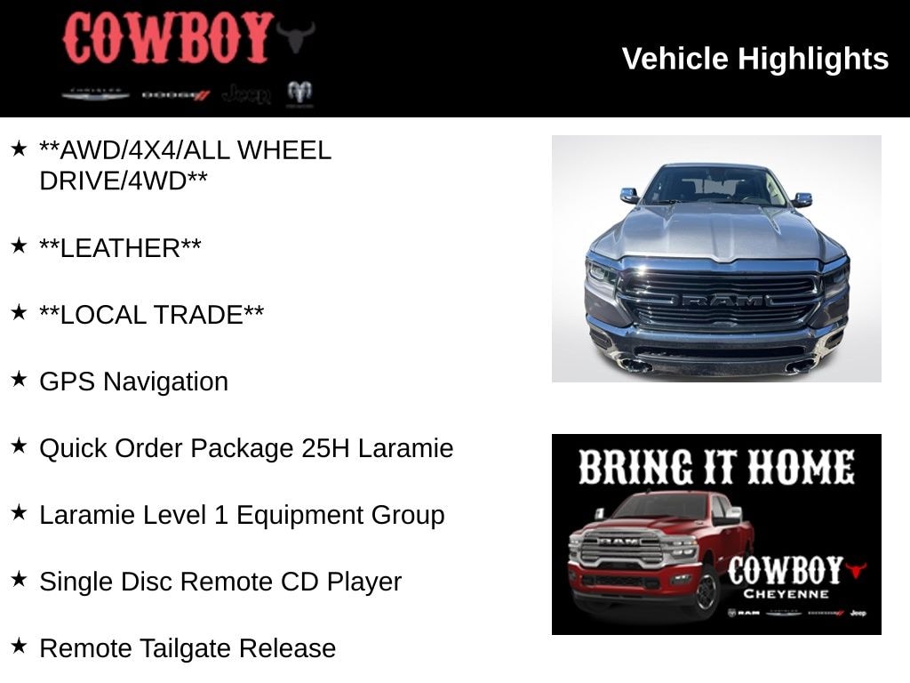 Used 2019 Ram 1500 Laramie Truck Crew Cab