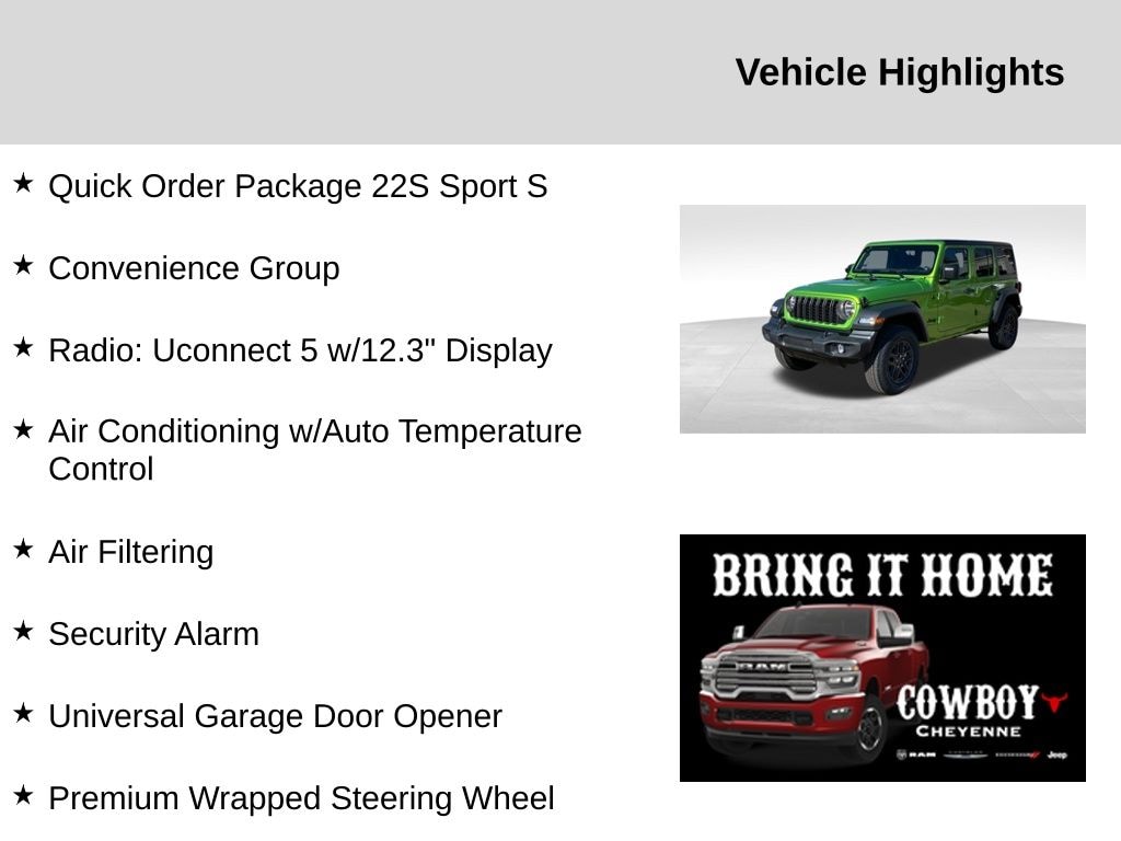 New 2025 Jeep Wrangler Sport Sport Utility