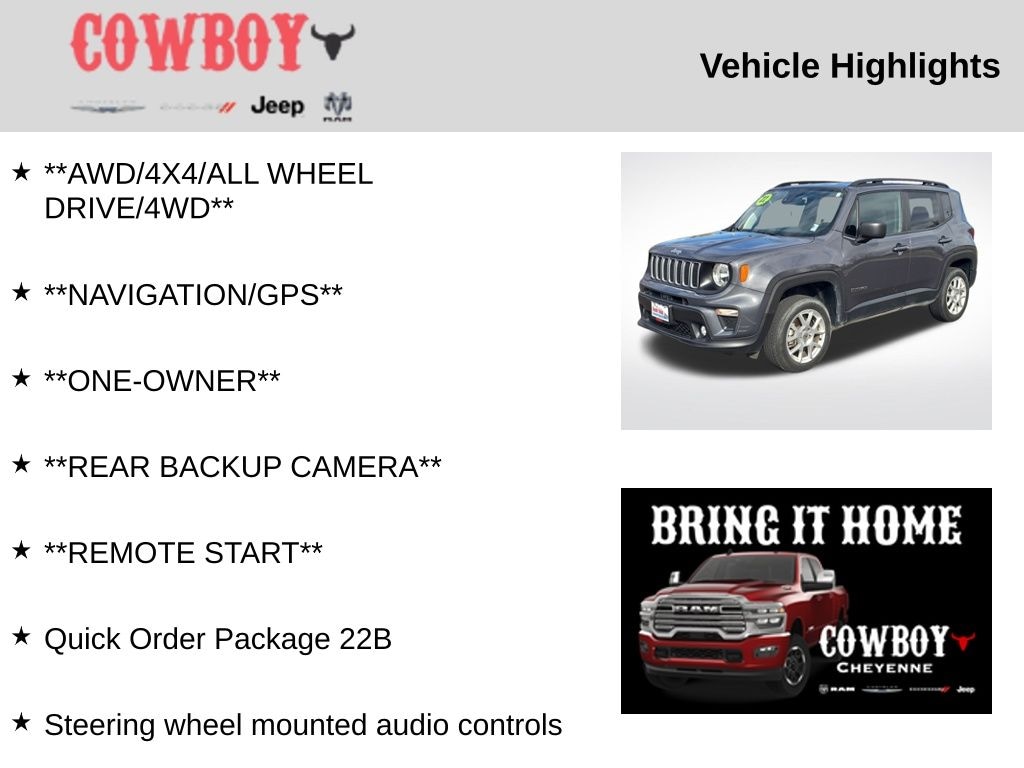 Used 2022 Jeep Renegade Latitude SUV