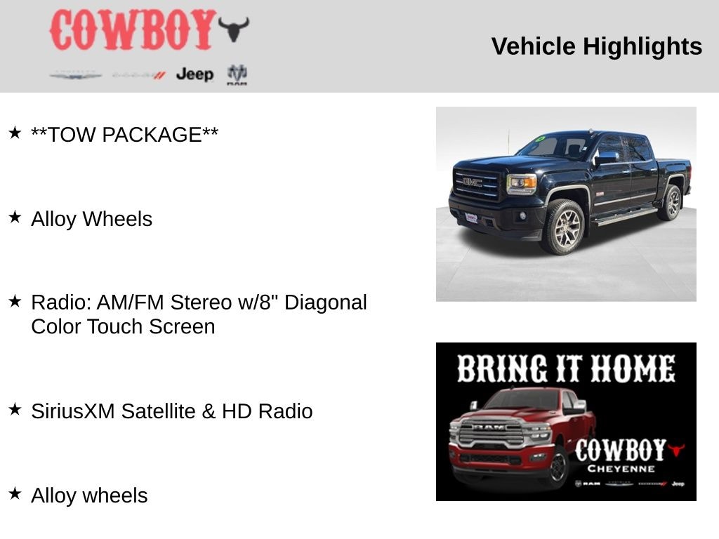 Used 2014 GMC Sierra 1500 SLT Truck Crew Cab