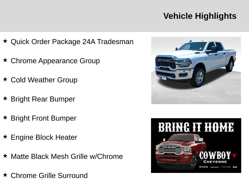 New 2025 Ram 2500 Tradesman Pickup