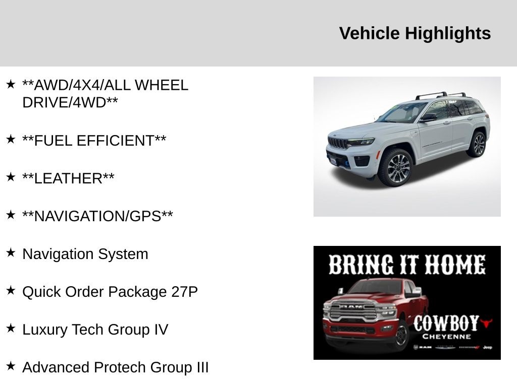 Used 2022 Jeep Grand Cherokee 4xe Overland SUV