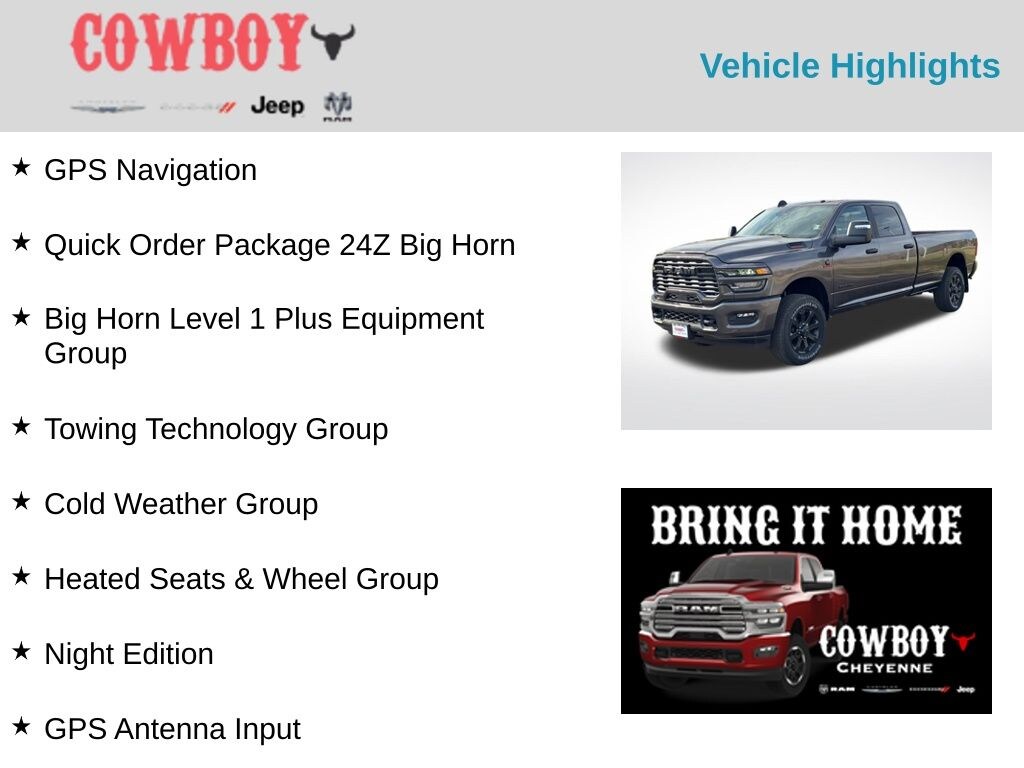 New 2026 Ram 2500 Big Horn Pickup