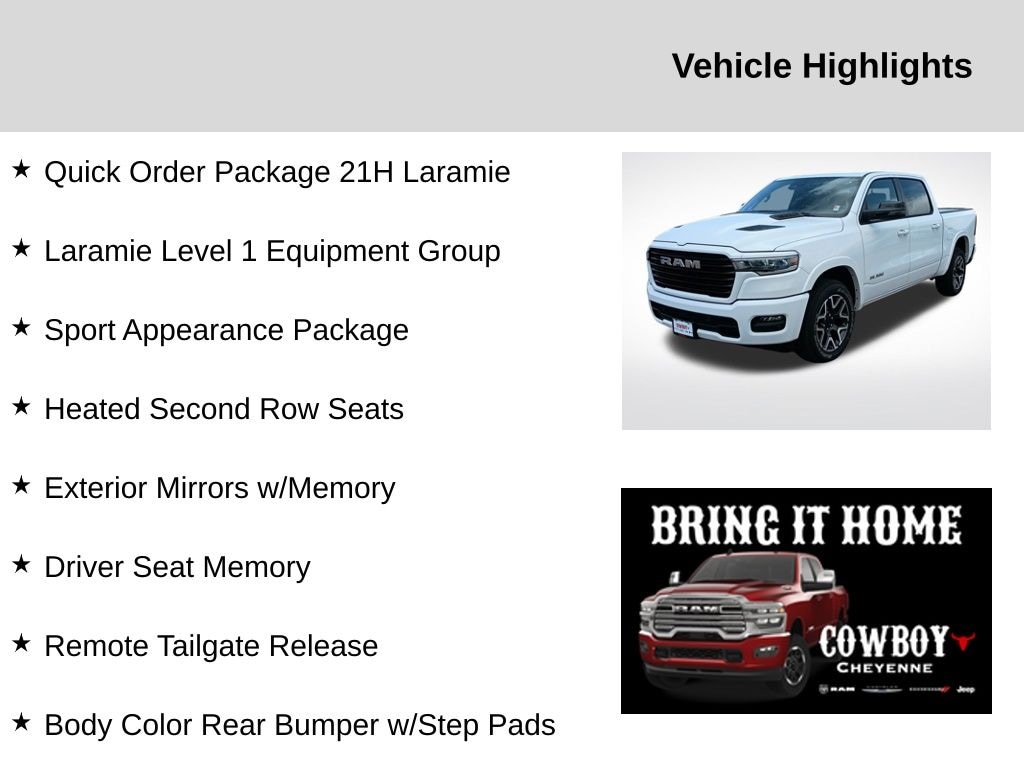 New 2025 Ram 1500 Laramie Pickup