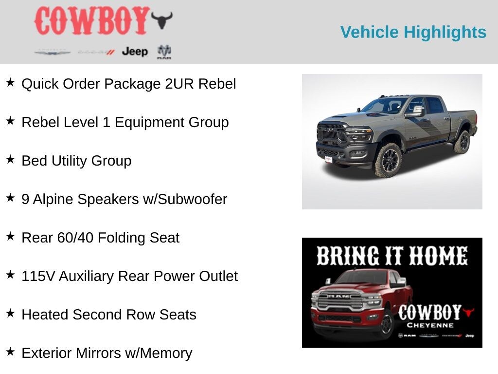 New 2026 Ram 2500 Rebel/Power Wagon Pickup