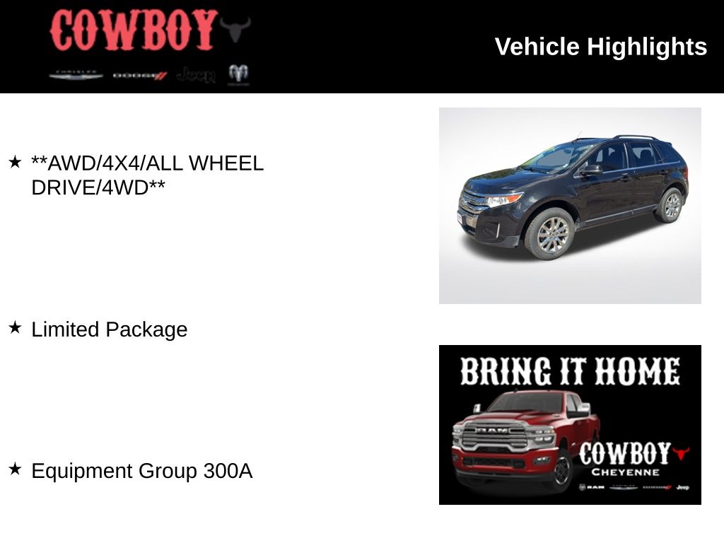 Used 2013 Ford Edge Limited with VIN 2FMDK4KC6DBA45244 for sale in Cheyenne, WY