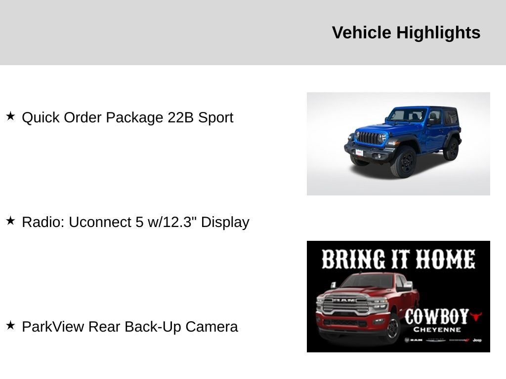 New 2025 Jeep Wrangler Sport Sport Utility