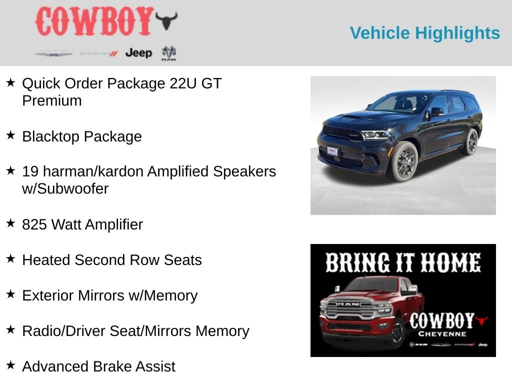 New 2026 Dodge Durango GT HEMI V8 Sport Utility