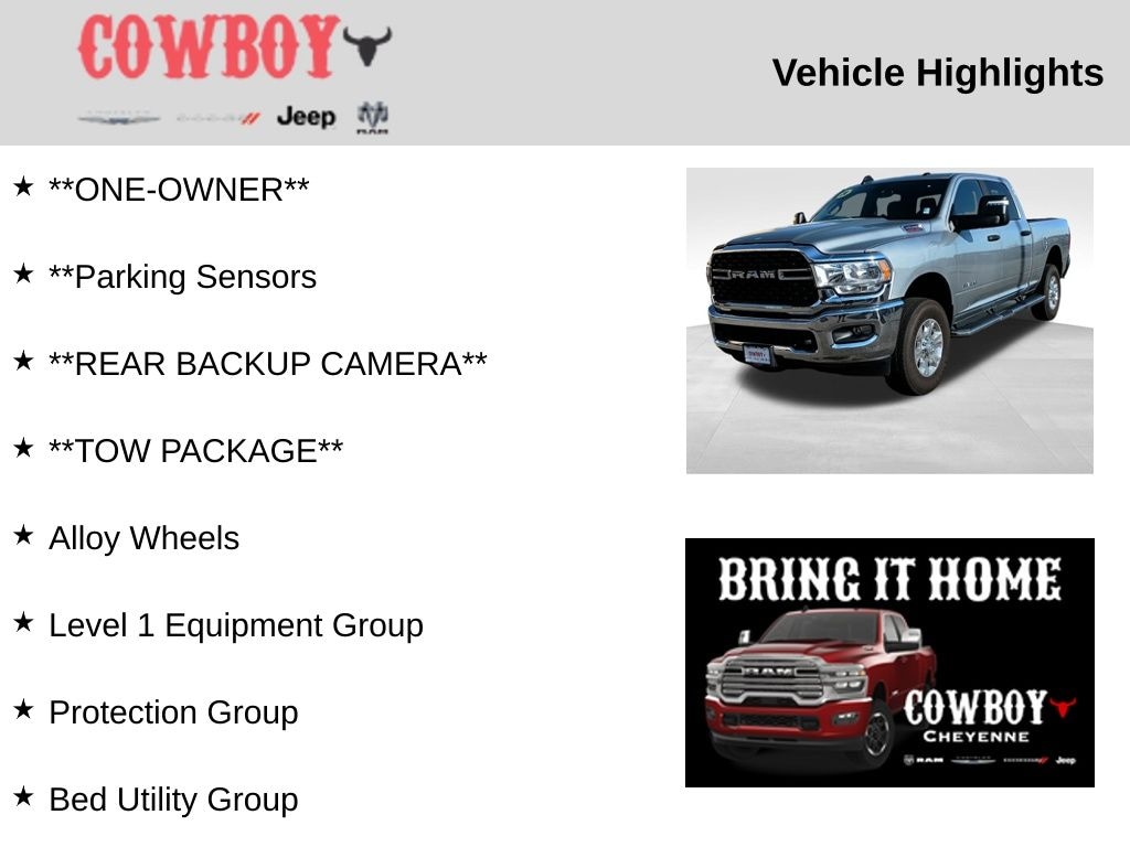 Used 2024 Ram 2500 Big Horn Truck Crew Cab