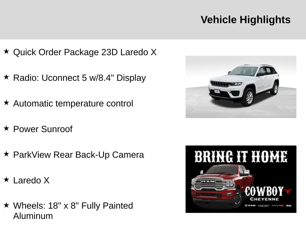 New 2025 Jeep Grand Cherokee Laredo Sport Utility