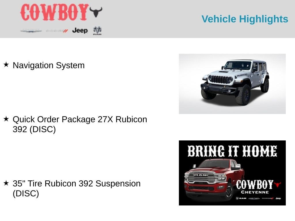 New 2024 Jeep Wrangler Rubicon 392 Sport Utility