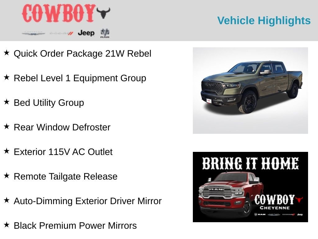 New 2026 Ram 1500 Rebel Pickup