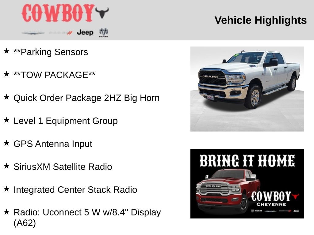 Used 2024 Ram 2500 Big Horn Truck Crew Cab