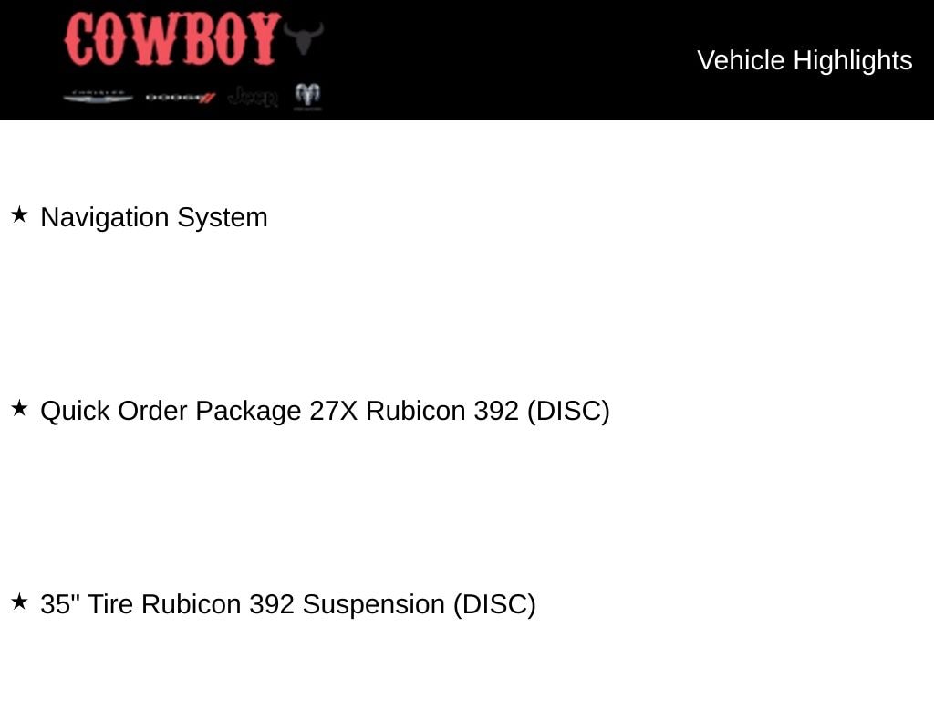 New 2024 Jeep Wrangler Rubicon 392 Sport Utility