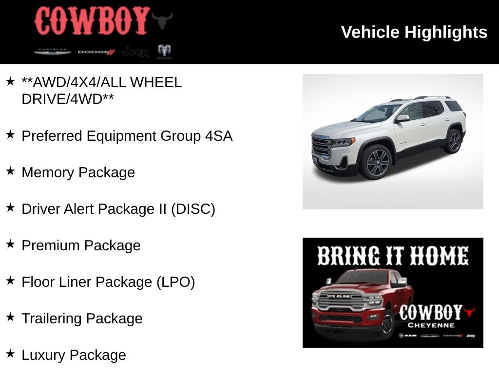 Used 2020 GMC Acadia SLT SUV