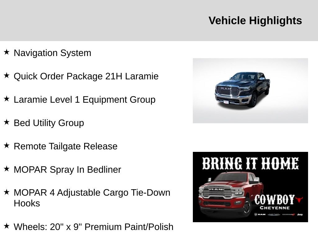 New 2025 Ram 1500 Laramie Truck