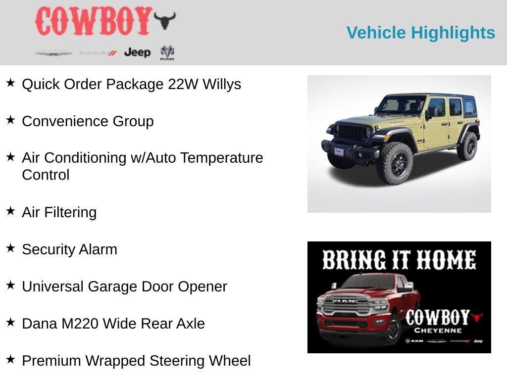 New 2026 Jeep Wrangler Willys SUV